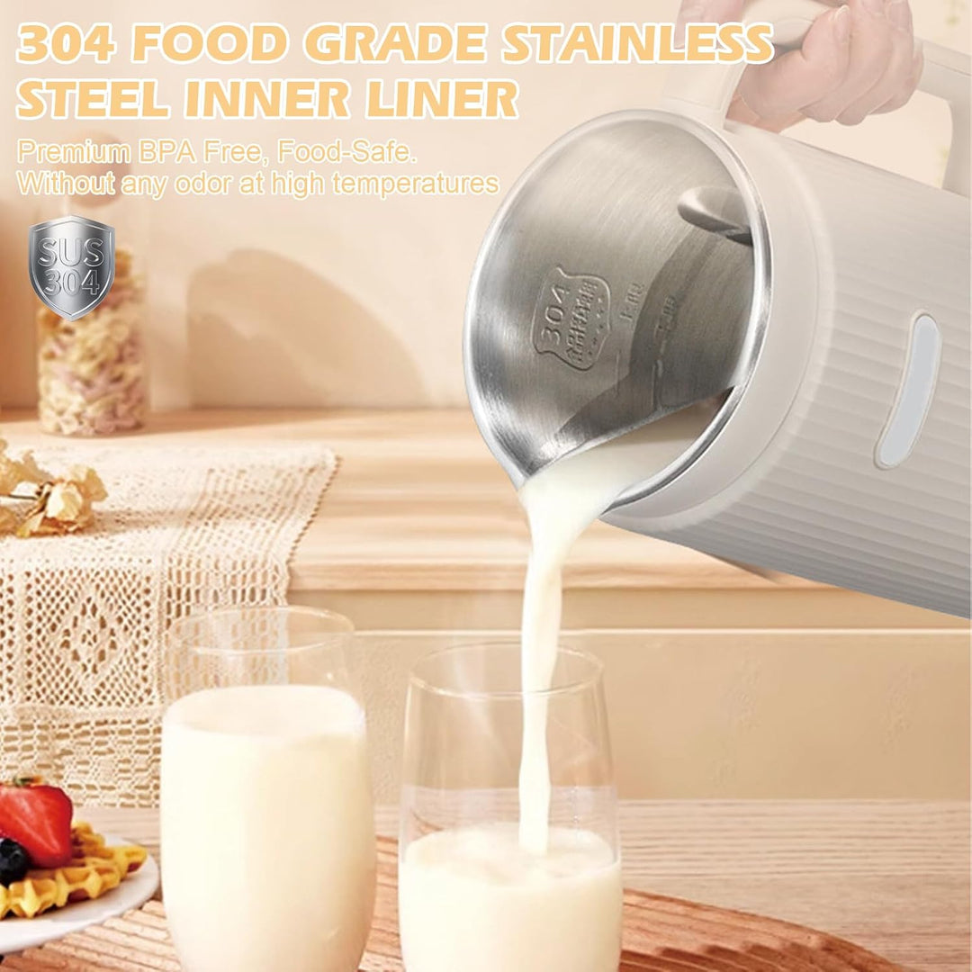 Nussmilchmaschine, 1200ml Automatische Sojamilch Maschine mit Selbstreinigung, 8-in-1 Pflanzenmilchb
