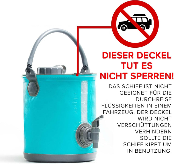Colapz 2-in-1 Faltbarer Wasserkanister mit Hahn – BPA-freier Trinkwasserbehälter &amp; Falteimer für Cam