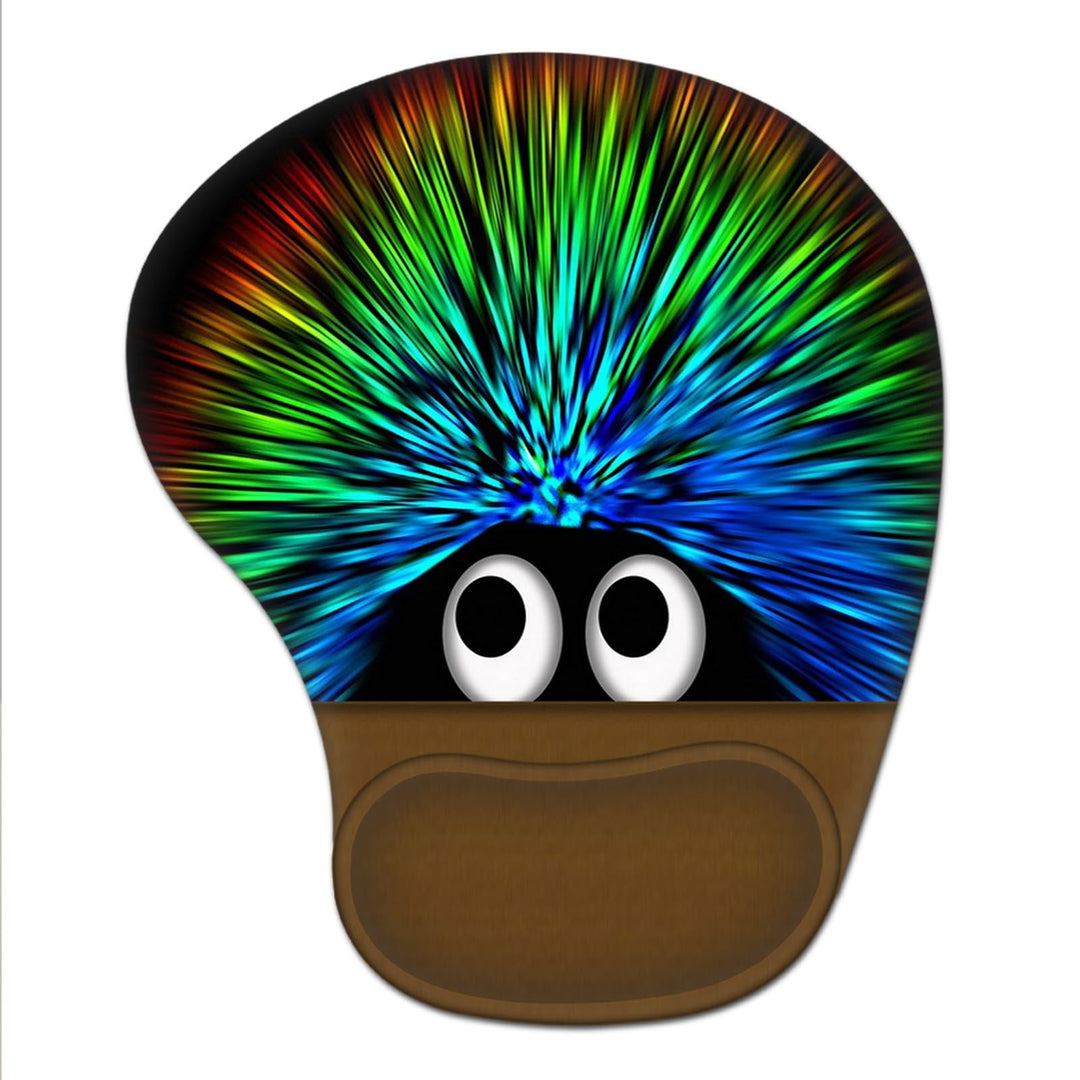 Mousepad mit Handauflage Igel Mauspad mit Handgelenkauflage Mauspad Ergonomisch Gel DE-MJ-087, DE-MJ