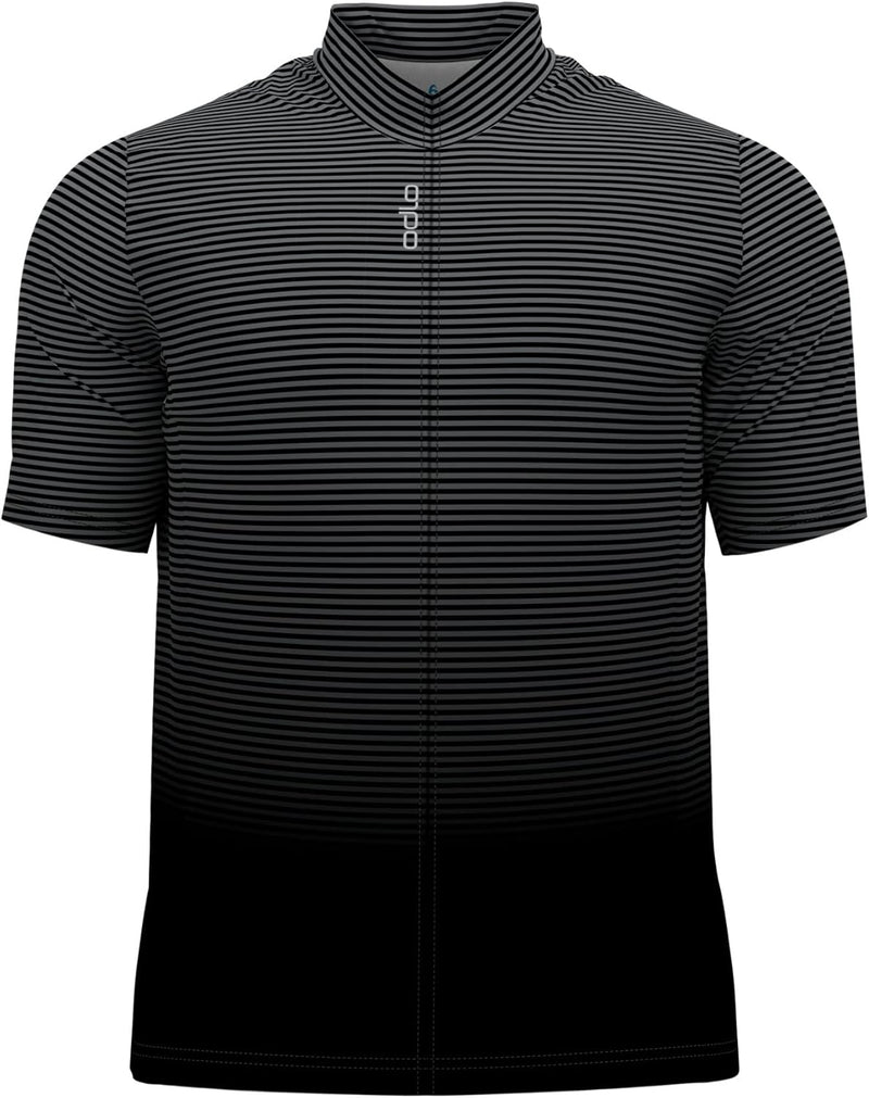 Odlo Herren Essential Print_411952 Radtrikot (1er Pack) S Black - Exuberant Orange, S Black - Exuber