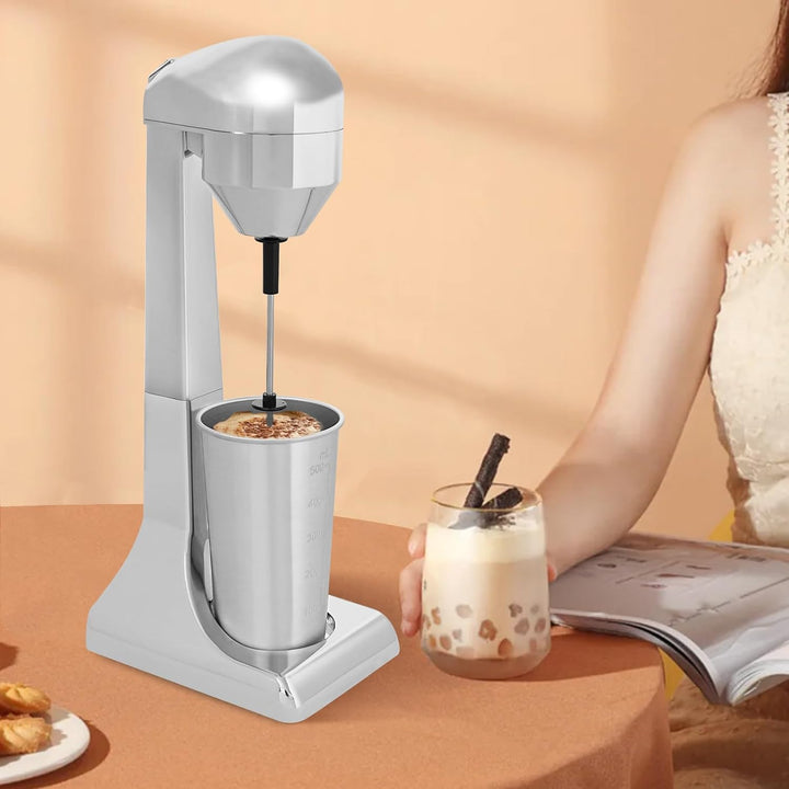 Milchshake Maker, Getränkemixer elektrischer Standmixer 500 ml Becher - 100 W 2 Geschwindigkeitsstuf