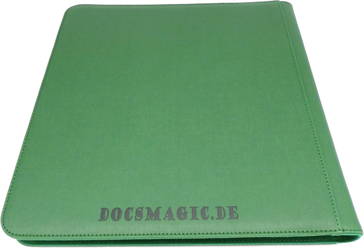 docsmagic.de Premium Pro-Player 12-Pocket Playset Zip-Album Dark Green - 480 Card Binder - MTG - PKM