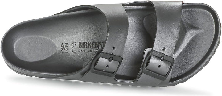 BIRKENSTOCK Herren Arizona Geöltes Leder Weit Pantoletten 42 EU Grau, 42 EU Grau