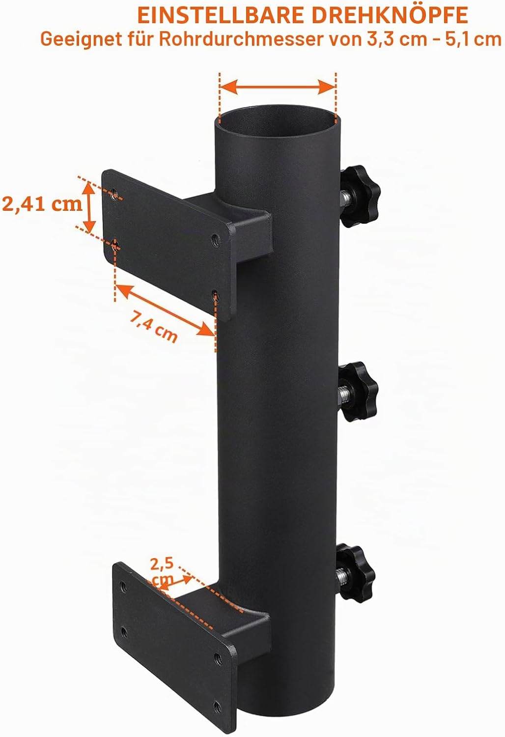VANROUG Strapazierfähiger Sonnenschirmhalter, Terrassen-Schirmständer, Schirmständer, Bank, Buddy, S