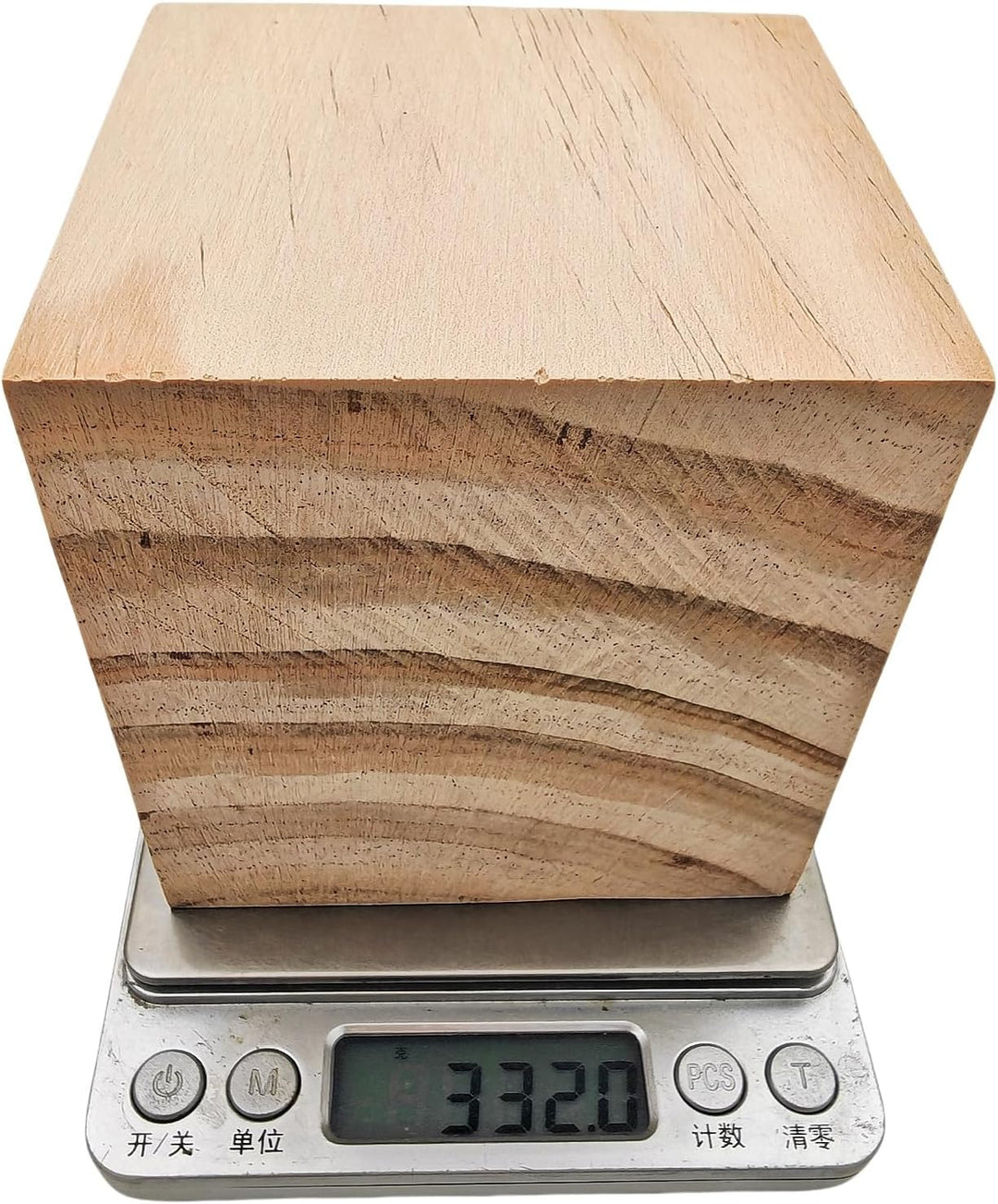 Holzwürfel, 9 cm, 4 Stück, unlackierte quadratische Holzblöcke, natürliche Holzblöcke zum Basteln, S