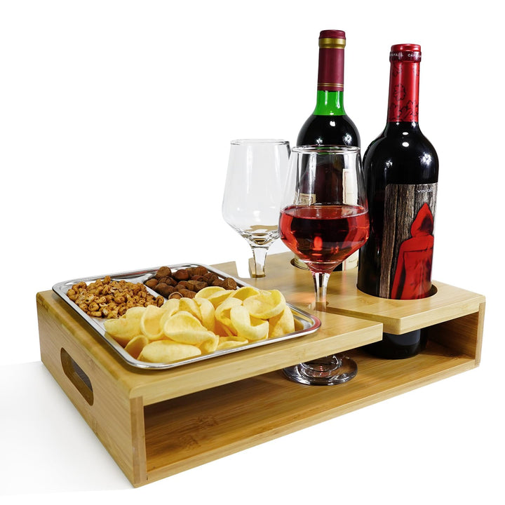 Couch Bar,Couchbar Sofa,Couchbar Snackbox, Weinhalter für die Couch, Couchbar - Sofatablett - Weinre
