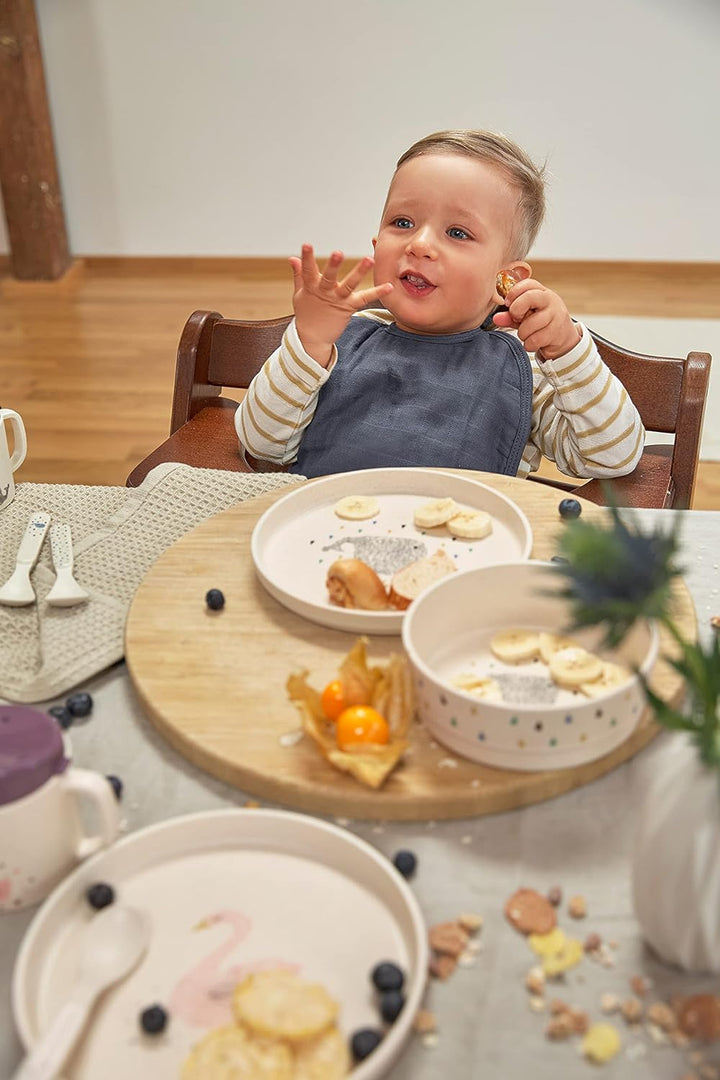 LÄSSIG Kindergeschirr Set (Teller, Becher, Schälchen, Löffel) ohne , BPA-frei, für Spülmaschine und