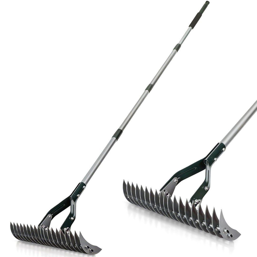ORIENTOOLS Rechen, Rechen, 44 cm Breite x 180 cm Höhe, Grün, 2,1 kg