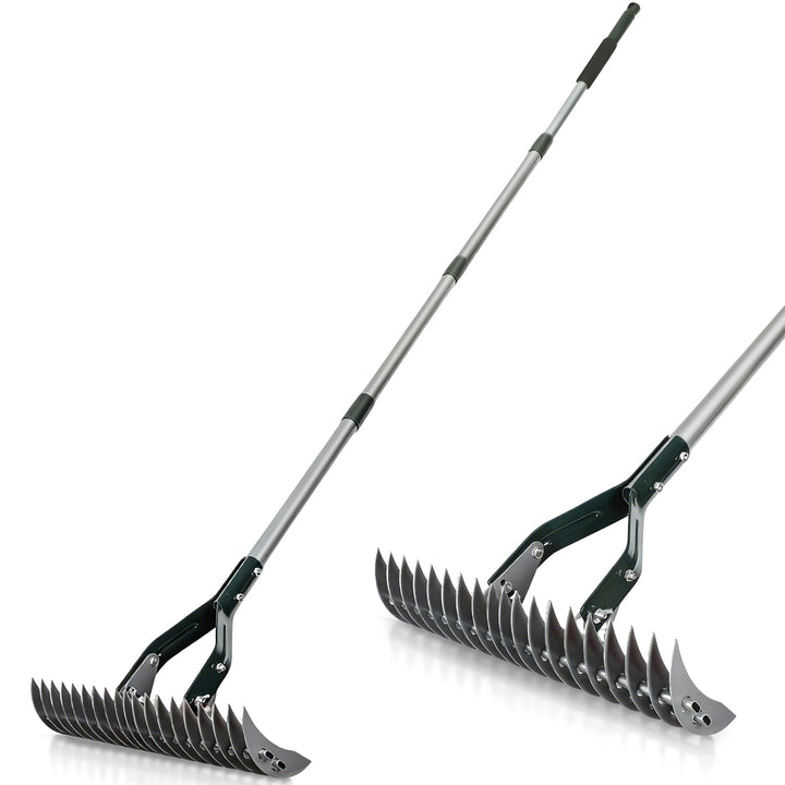 ORIENTOOLS Rechen, Rechen, 44 cm Breite x 180 cm Höhe, Grün, 2,1 kg