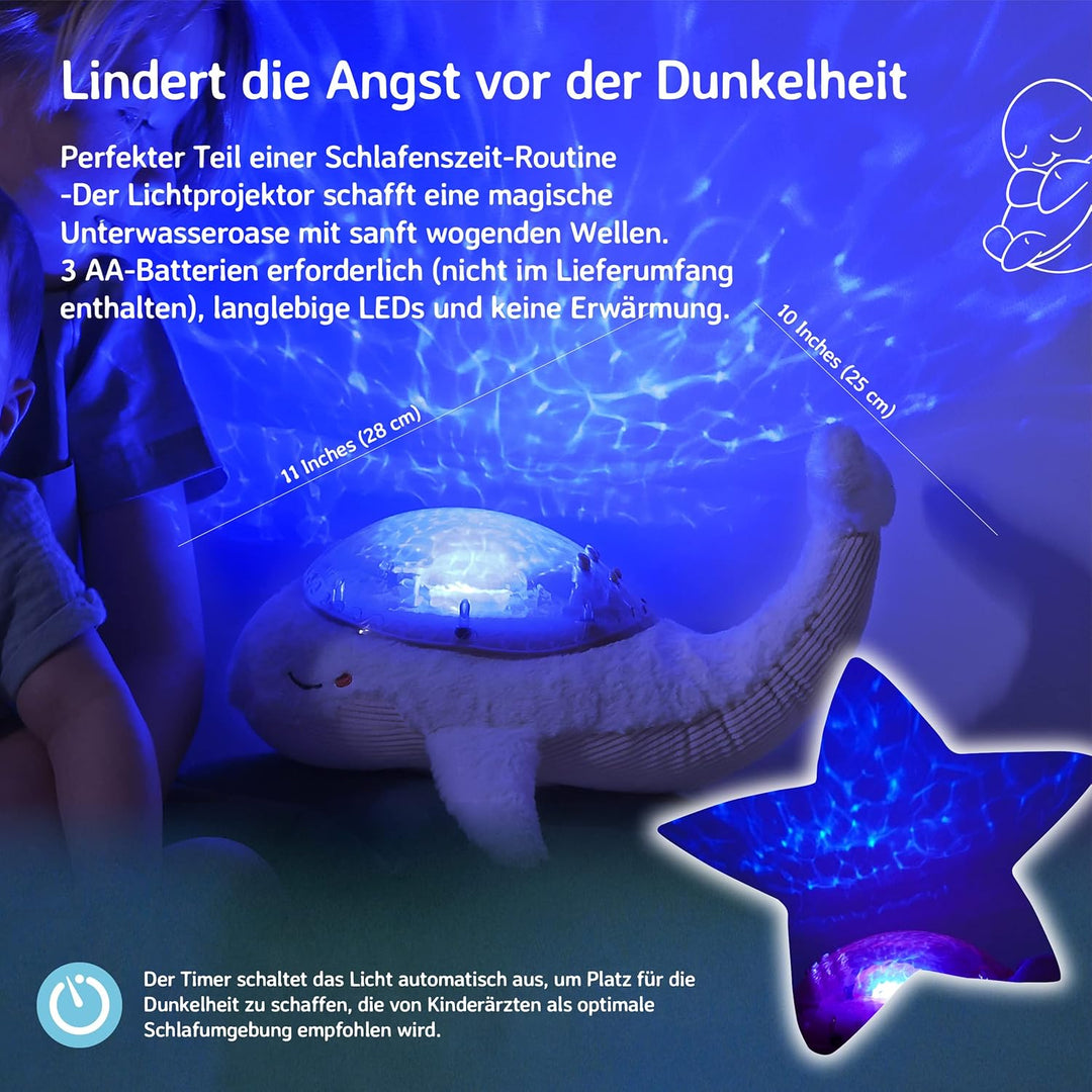 Cloud b Ocean Projector Nachtlicht mit weissem Rauschen beruhigenden Klängen | Einstellbare Einstell