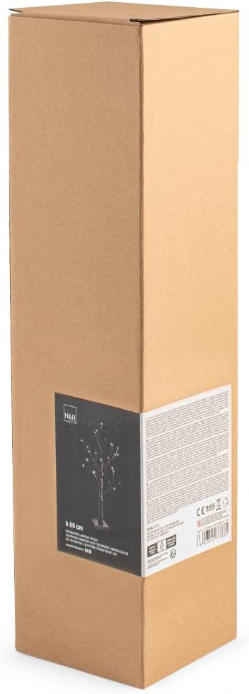 H&h albero led nero cm 60 24 schwarze LEDs, 24 schwarze LEDs