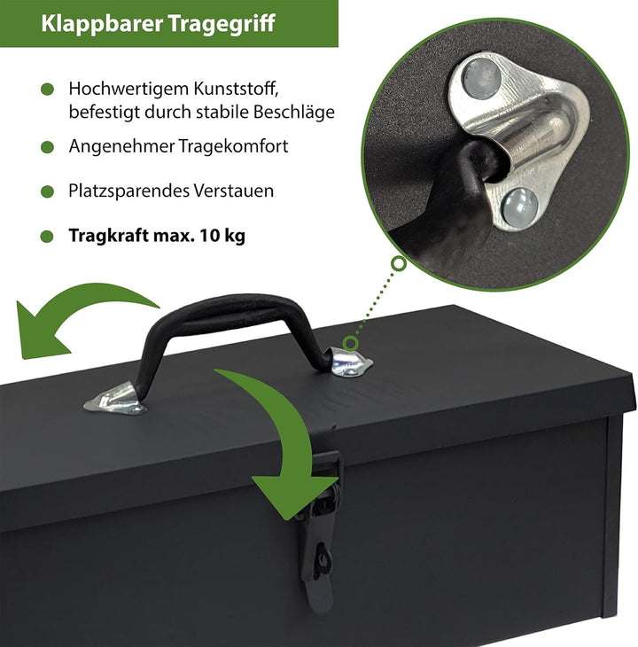 TRUTZHOLM Werkzeugkiste verschiedene Fachanzahl aus Stahl, klappbare Tragegriffe, universell einsetz
