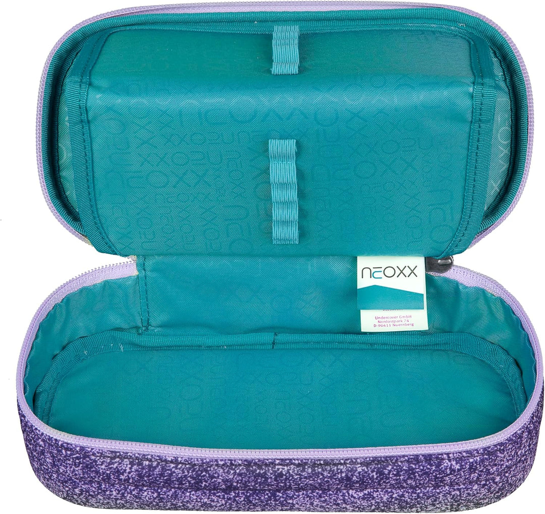 neoxx - Jump Schlamperbox - Recycelte PET-Flaschen, Hauptfach mit Reissverschluss, 10 Stifteschlaufe