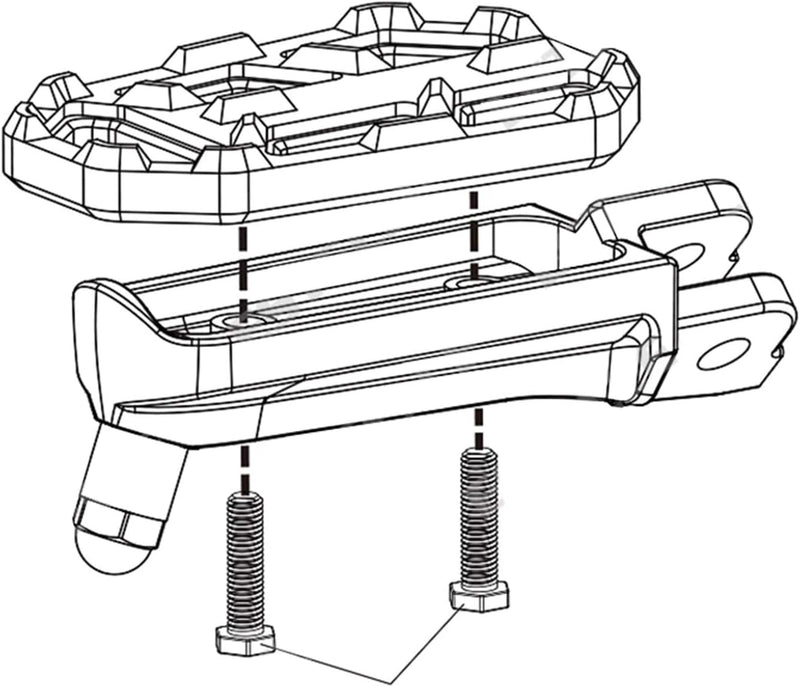 KIMISS Motorradpedal, 1 Paar Motorrad-Sicherheitsfussstütze CNC-Fussplatten aus Aluminiumlegierung P