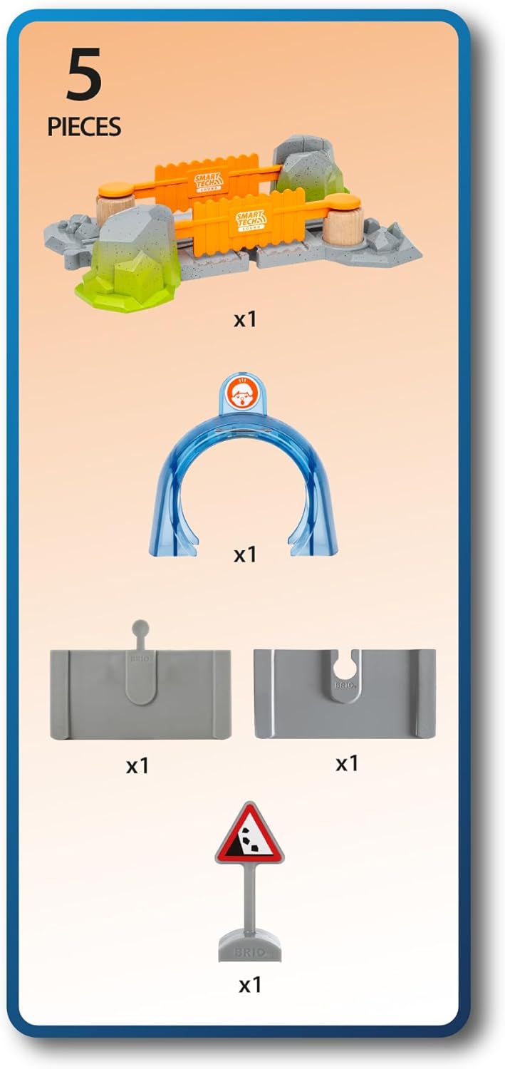 BRIO 33965 Smart Tech Sound Abenteuer-Bahnübergang - Kompatibel mit der Smart Tech Sound Reihe Inter