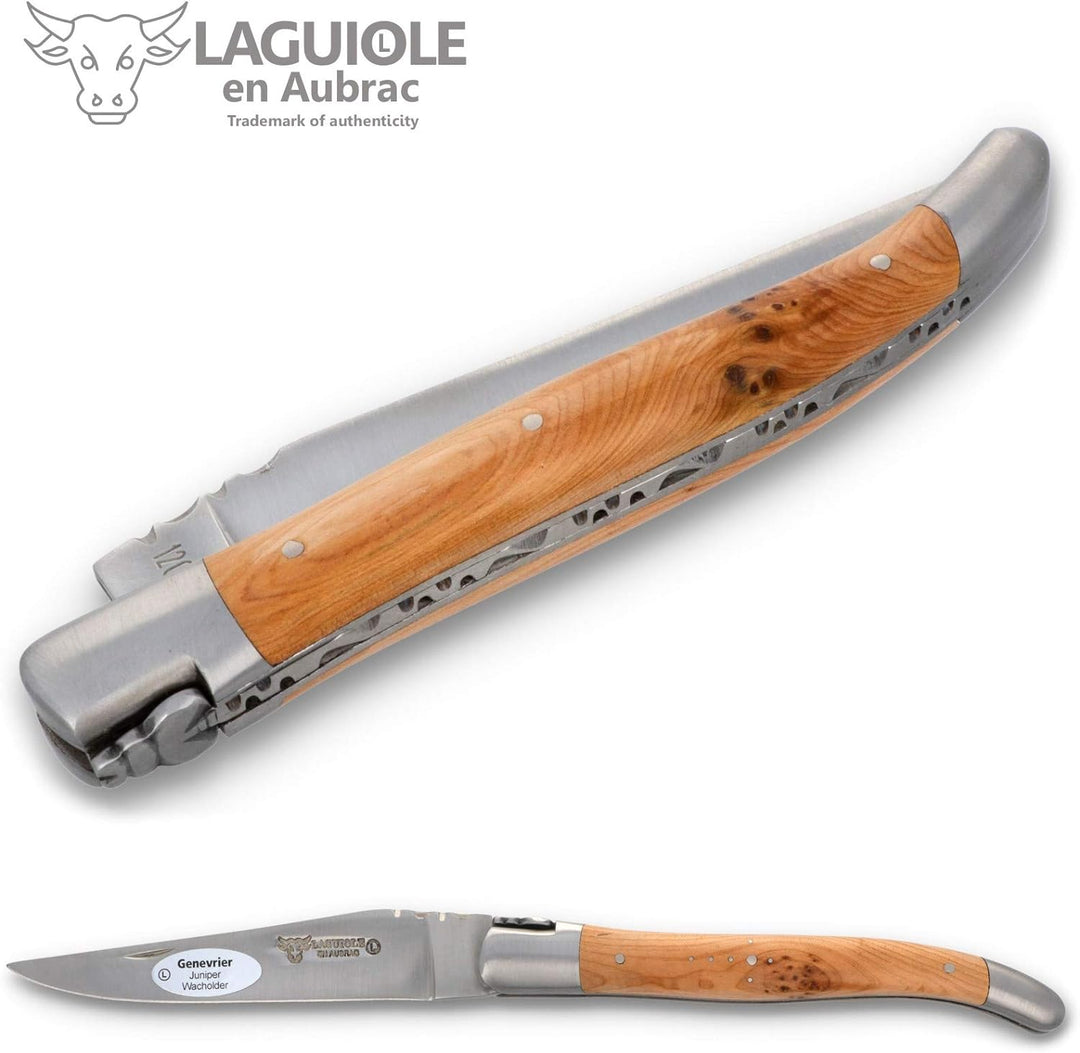 Laguiole en Aubrac Taschenmesser L0212GEIF 12 cm, Klinge 10 cm matt, Backen matt, Griffschalen Wacho