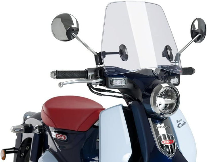Puig Rollerscheibe Trafic 3490W für Honda Super Cub C125 18'-19' TRANSPARENTE, TRANSPARENTE