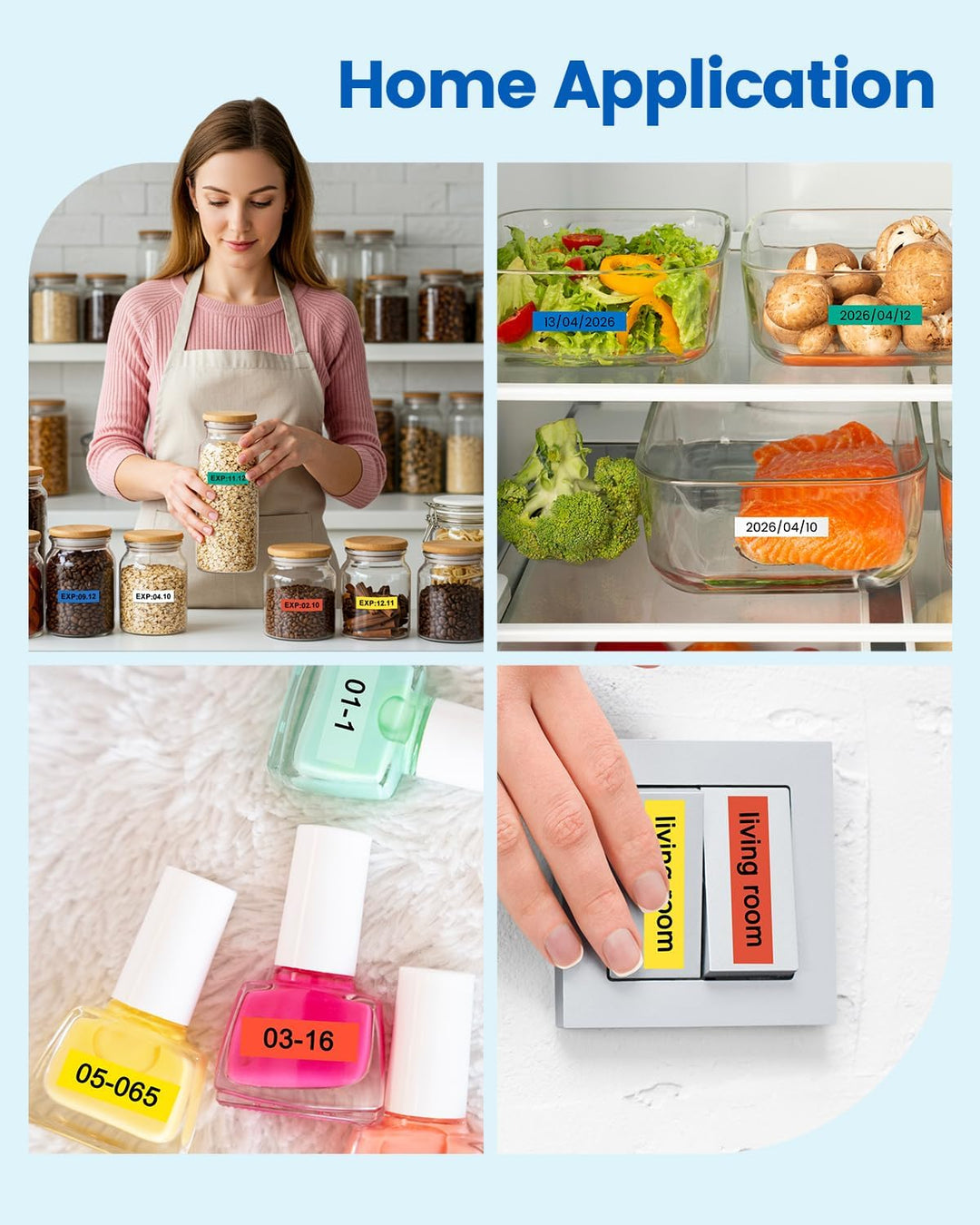 Aze 12mm Schriftbänder Kompatibel mit Brother p-touch Bänder 12mm, Schwarz auf Weiss/Transparent/Rot