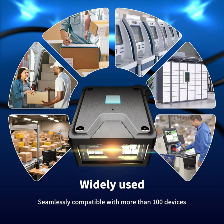 NetumScan 2D-Barcode-Scanner mit fester Halterung Industrietauglicher 1D/2D/QR-Code-Leser mit automa
