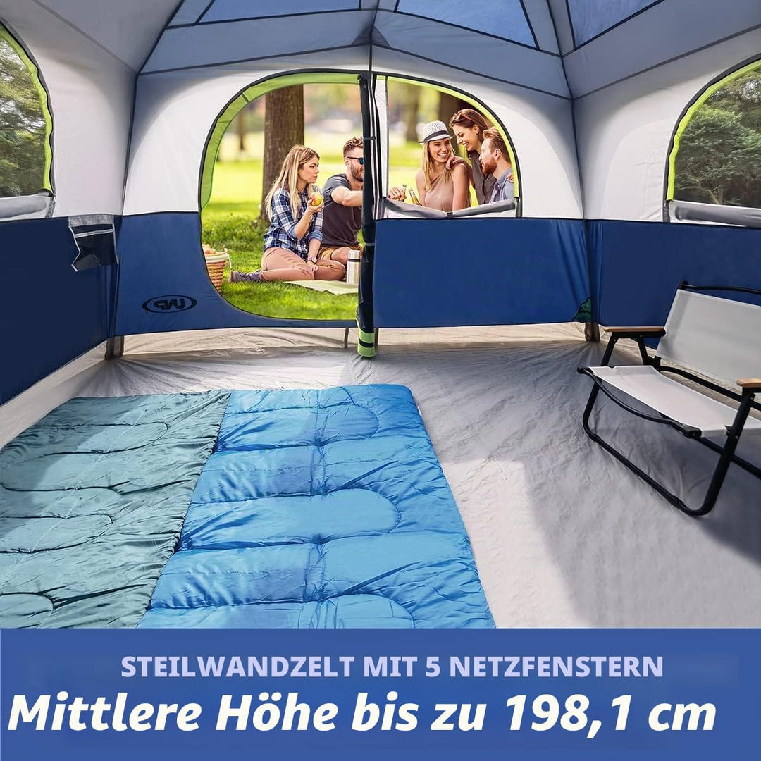 UNP Zelte für 6 Personen, wasserdicht, Winddicht, einfache Installation, Doppellagiges Familien-Camp