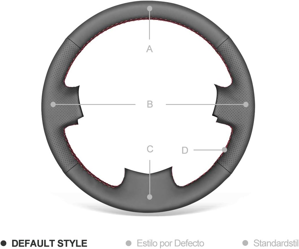 MEWANT Lenkradhülle aus Leder für Renault Clio 2 2001-2008 / Twingo 2 2007-2014 / Dacia Sandero 2008