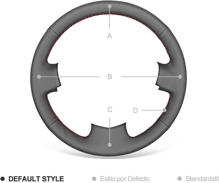 MEWANT Lenkradhülle aus Leder für Renault Clio 2 2001-2008 / Twingo 2 2007-2014 / Dacia Sandero 2008