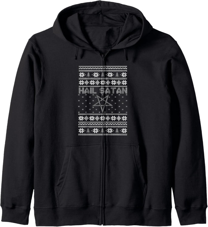 Hail Satan Ugly Christmas Pentagram Satanic Kult-Satanismus Kapuzenjacke
