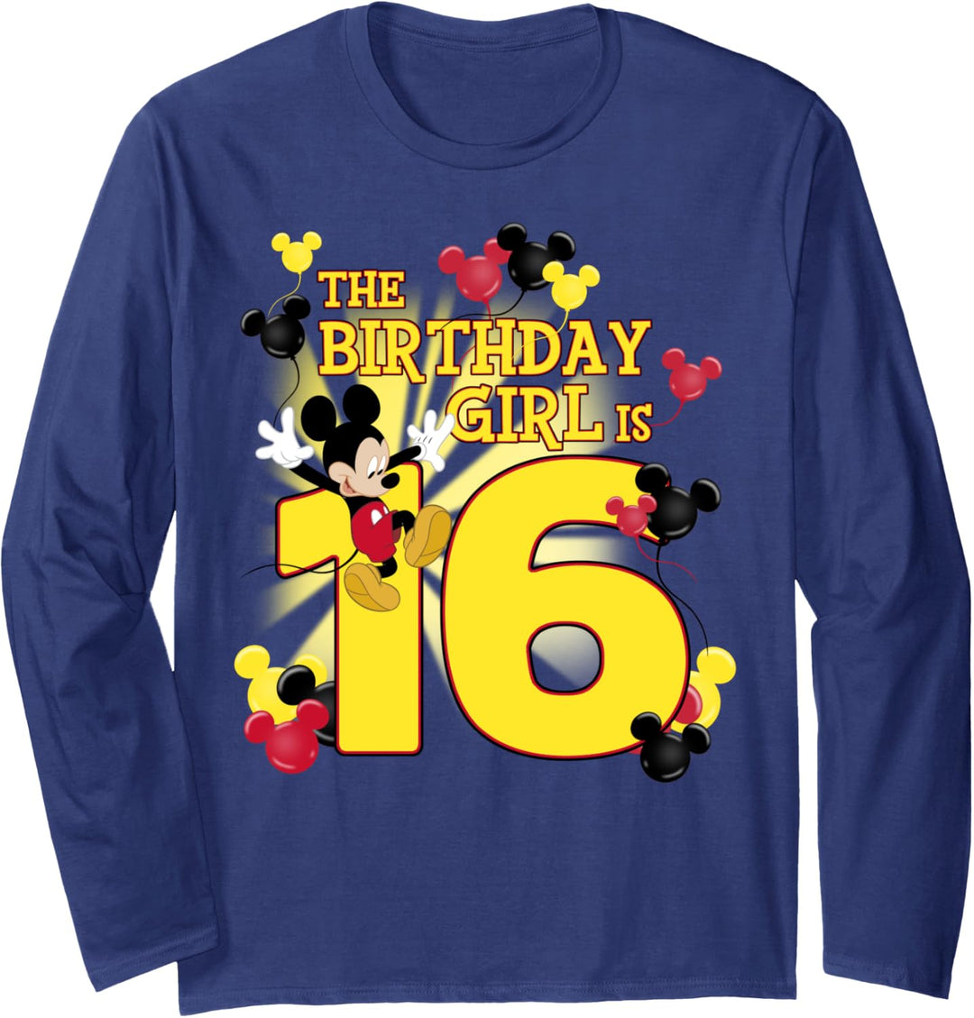 Disney Mickey & Friends 16 Year Old Birthday Girl Langarmshirt
