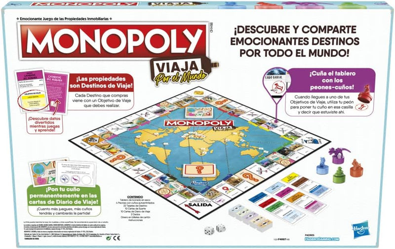 HASBRO JUEGOS MONOPOLY VIAJAR POR EL MUNDO +8 AÑOS
