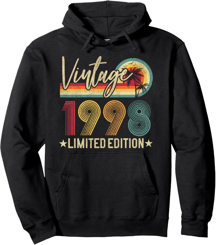 Limitierte Auflage 1998 25. Geburtstag Geschenk 25 Jahre alt Vintage Pullover Hoodie