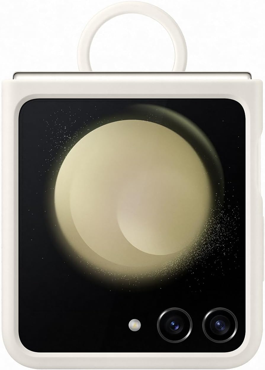 Samsung Silicone Case with Ring EF-PF731 für das Galaxy Z Flip5, Creme