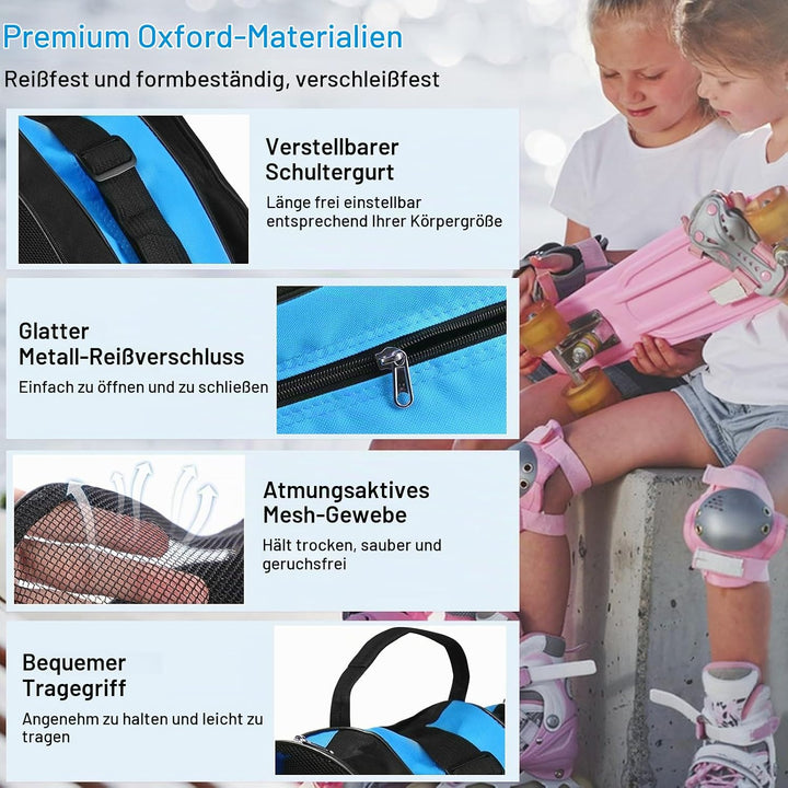 Rollschuh Tasche Inliner Tasche Kinder Skatertasche Schlittschuhe Tasche für Inliner Ice Skate Bag S