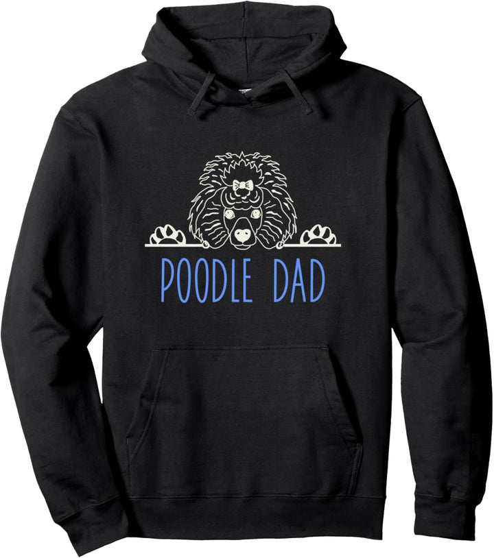 Poodle Dad with Poodle Dog Pullover Hoodie