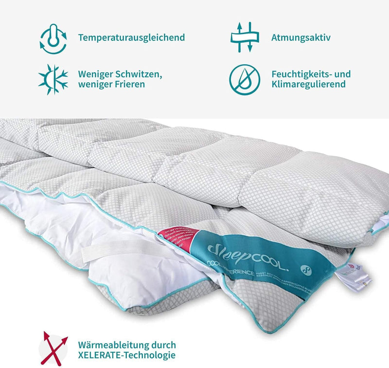 Kühlende Matratzenauflage 100x200cm COOL.XPERIENCE - Klimaregulierend, Weniger Schwitzen, Weniger Fr