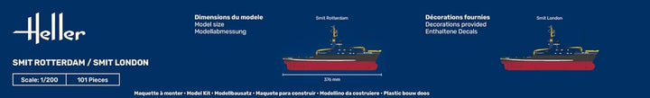 Heller Maquette Bateau : Starter Kit : Smitt Rotterdam