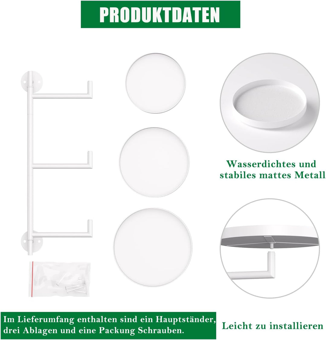 3 Etagen Drehbare Pflanzenregale Fenster Blumenständer Metall, Blumenregal Pflanzenständer Blumentre