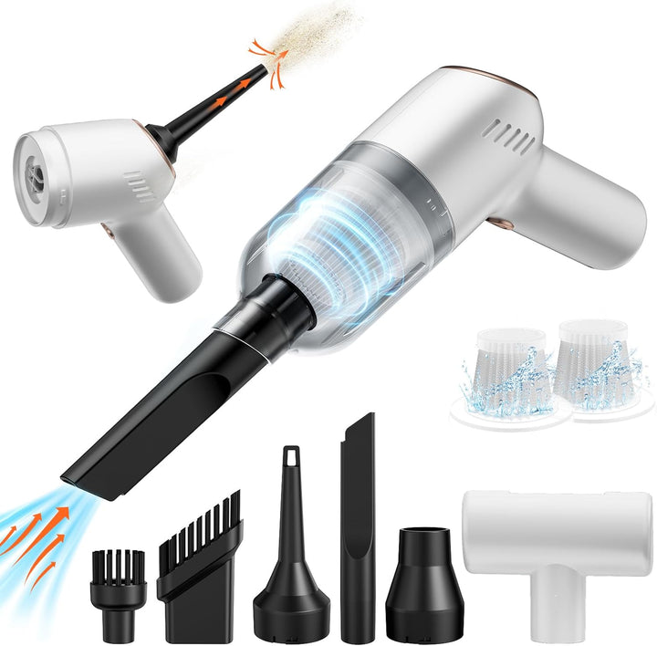 APPS2Car Handstaubsauger 3-in-1,12000Pa Auto Staubsauger Stark, Aufladbar Tragbar Leicht Handstaubsa