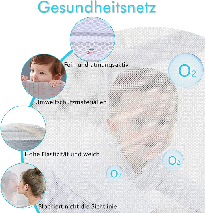 Froadp 200cm Rausfallschutz Baby Bettgitter Schutzgeländer, Höhenverstellbar Kinderbettgitter mit Do