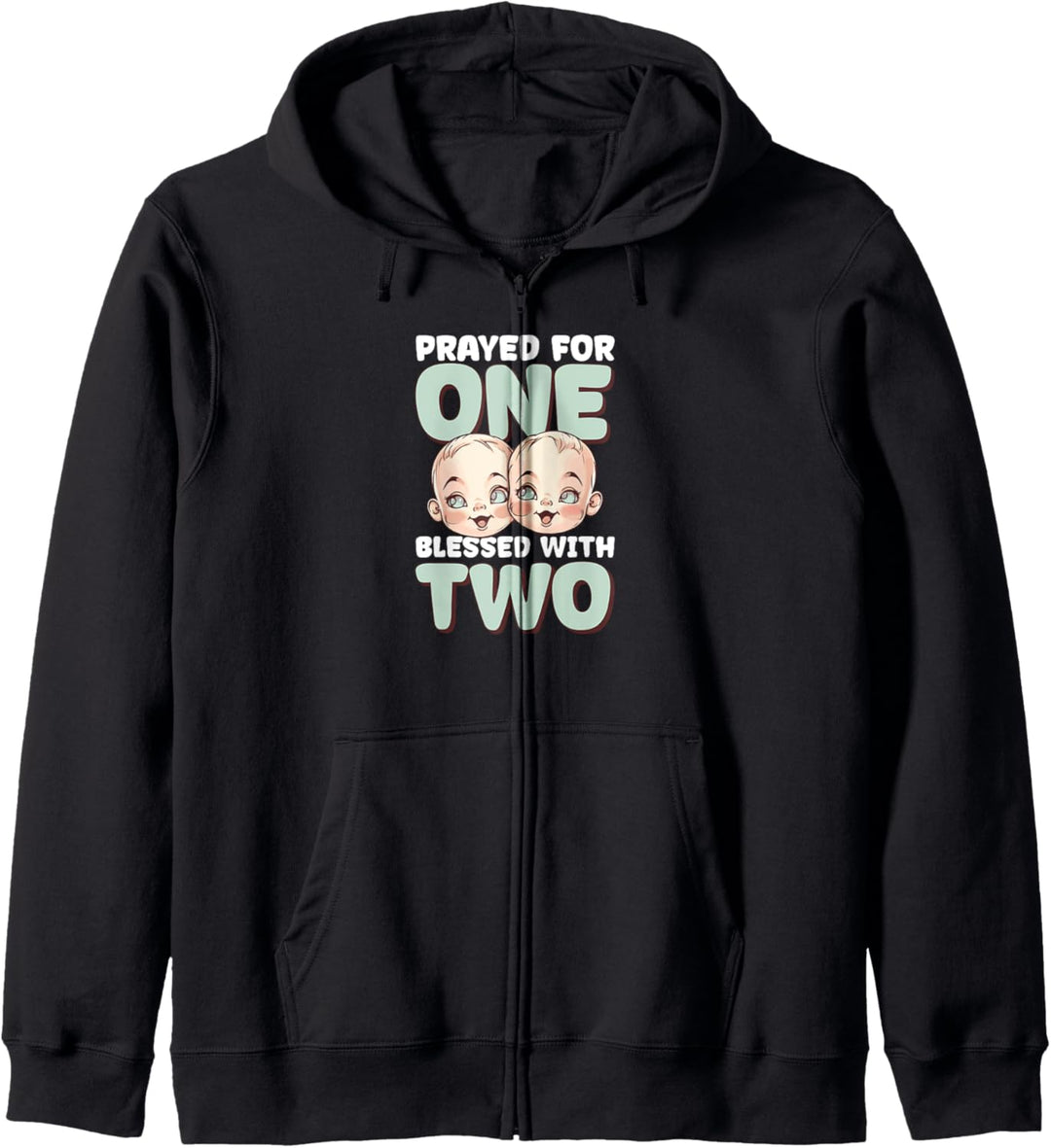 Zwillinge Ironischer Spruch Mama Neugeborenes Baby Kapuzenjacke
