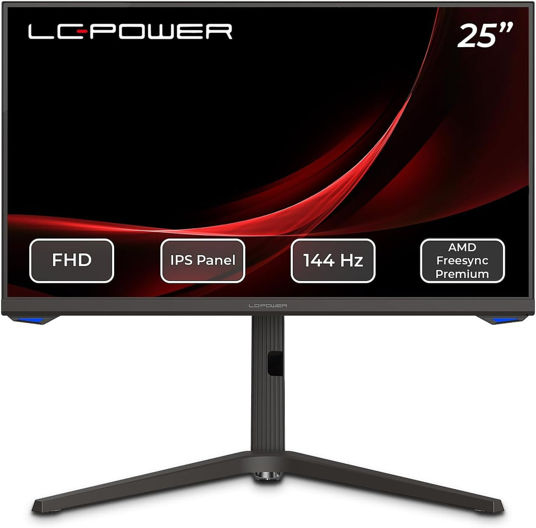 LC-POWER LC-M25-FHD-144 24,5 Zoll (62,23 cm) FHD Gaming Monitor(IPS, 1920 x 1080, 144 Hz, 1,07 B Bil