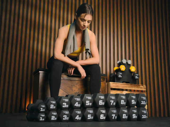TREX SPORT Neopren Hanteln Set | Kurzhanteln 2er Set 4kg-20kg | Hanteln Frauen &amp; Männer Set 2 x 2 kg