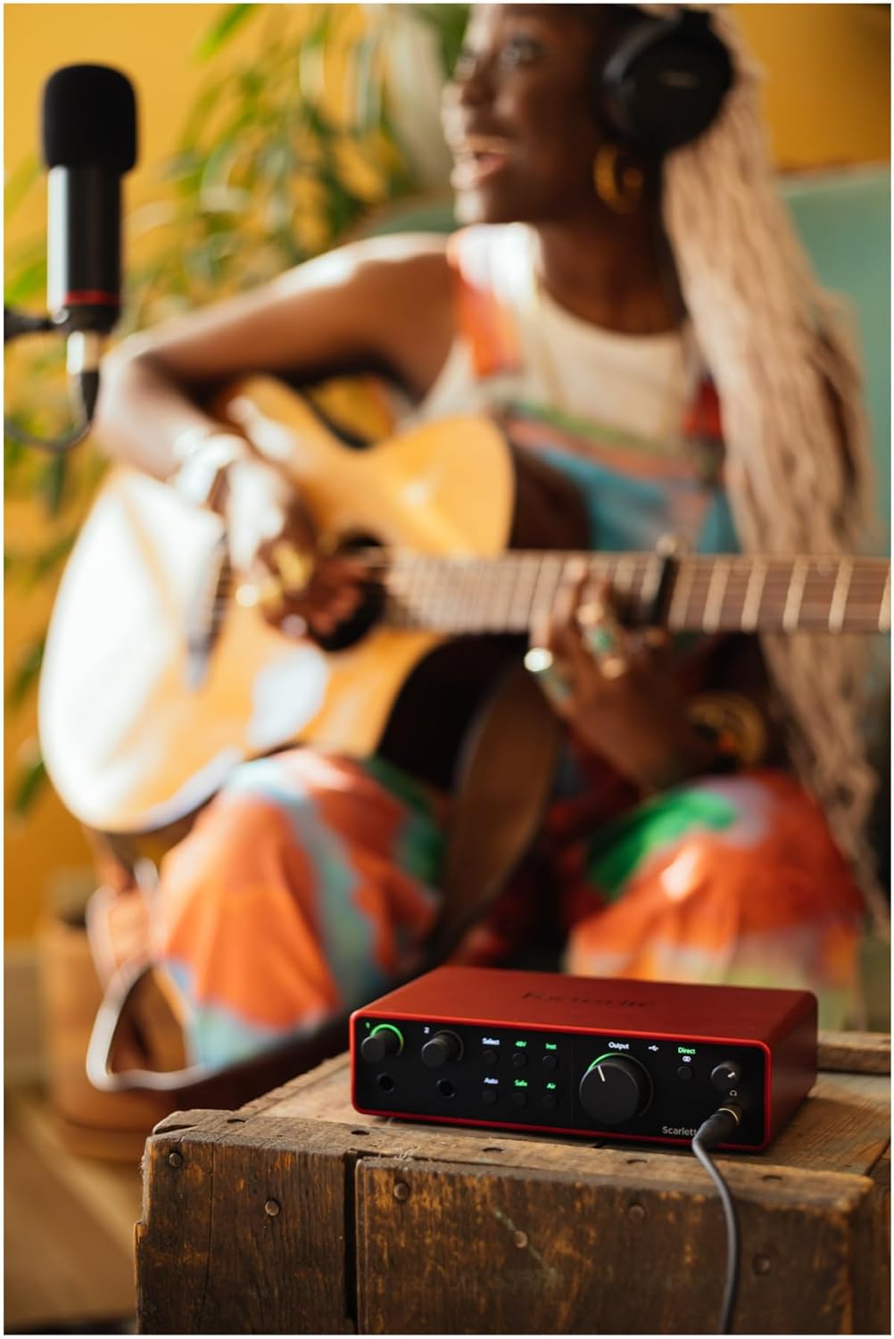 Focusrite Scarlett 2i2 4. Gen USB-Audio-Interface, Komposition, Streaming und Podcasting — Aufnahmen