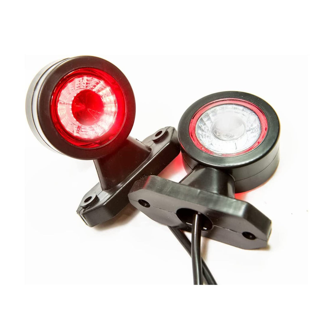 Web Truck 2 x Gummi Begrenzungsleuchte Seitenleuchte Positionsleuchte 12V 24V, 2 Farben: weiss, rot,