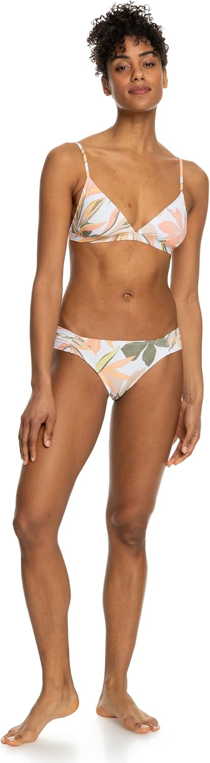 Roxy Damen Solid Beach Classics Moderate Swimsuit Bikini Bottom Bikinihose XXL Bright White Subtly S