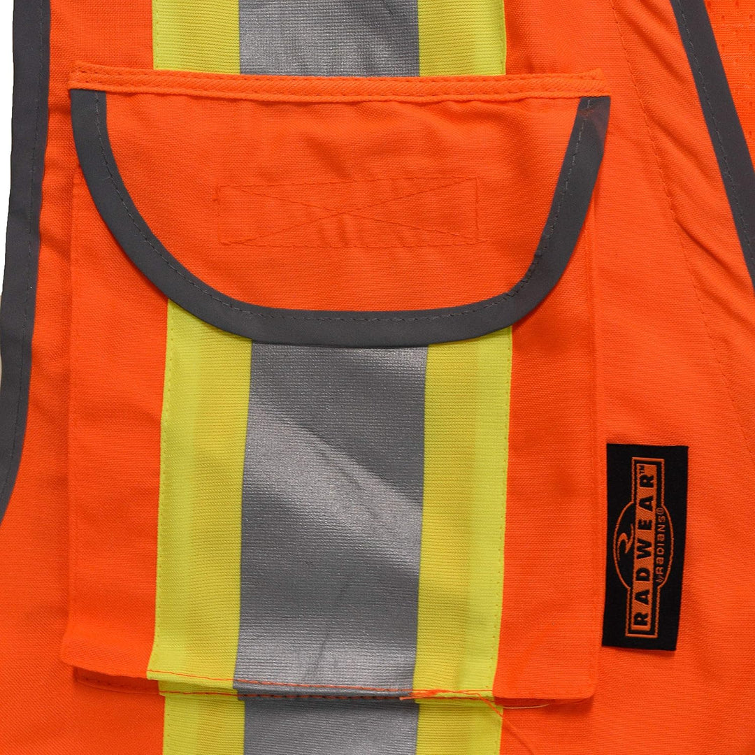 Radians SV55-2ZOD-L Industrielle Sicherheitsweste, hohe Sichtbarkeit, Orange, Grösse L L Hochsichtba