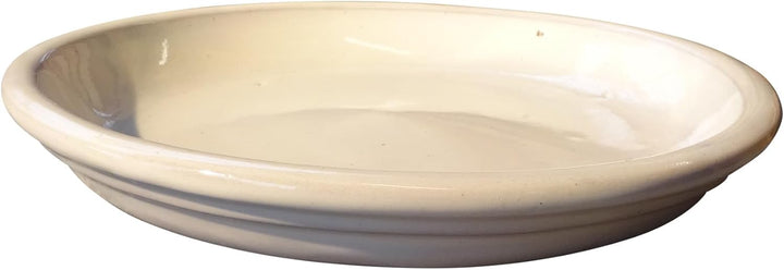 Teller/Untersetzer weiss glasiert 42cm