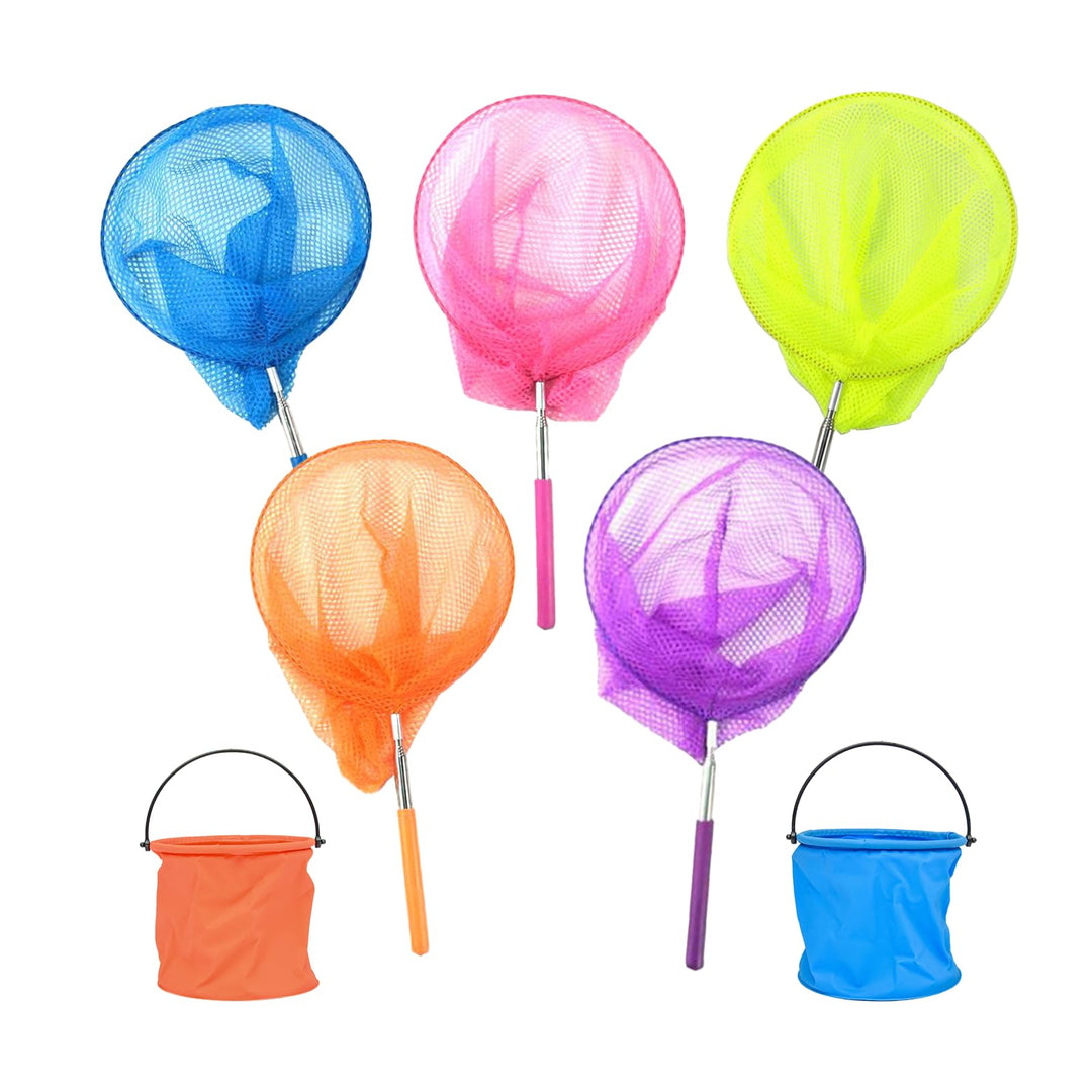7 Sätze Kinder Kescher Set, Teleskop Schmetterlingsnetze, Kescher Teleskopierbar, Für Kinder Geeigne