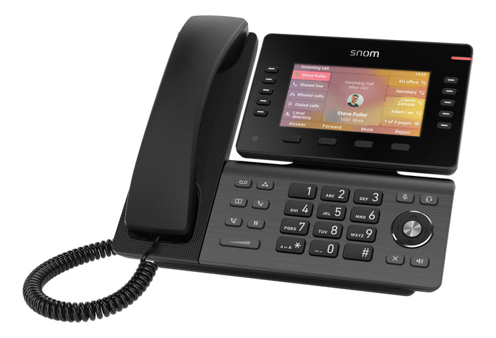 Snom D865 IP Telefon, SIP Tischtelefon, 5" IPS-Farbdisplay 1280 x 720 Pixel, 12 SIP-Identitäten, 10