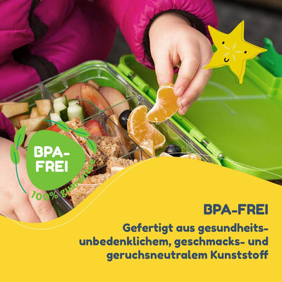 schmatzfatz Lunchbox für Kinder, Lunchbox, Bentobox, bunt, Lunchbox für Kinder, BPA-frei, Lunchbox,