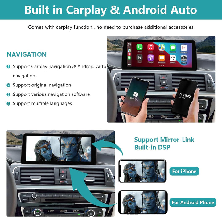 10,25 Zoll Autoradio-Touchscreen für 2004–2008 BMW 1er E81/E82/E87/E88 mit CCC-System, unterstützt A